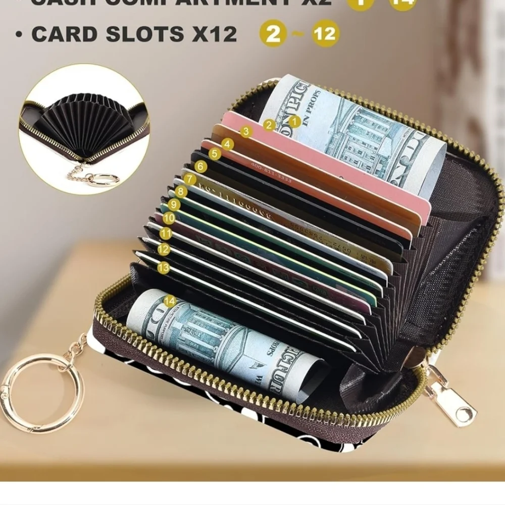 Black and White Paw Print Wallet